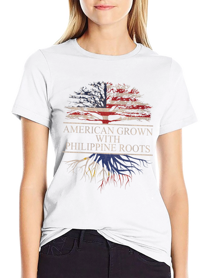 Camiseta American Grown With Philippine Roots