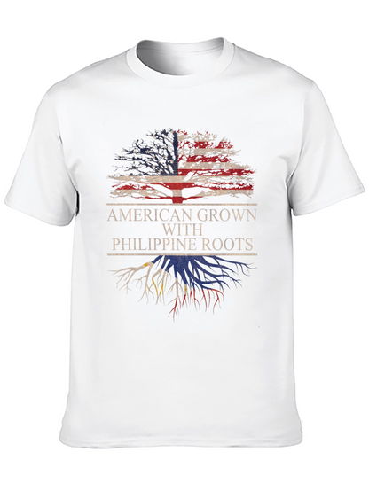 Camiseta American Grown With Philippine Roots