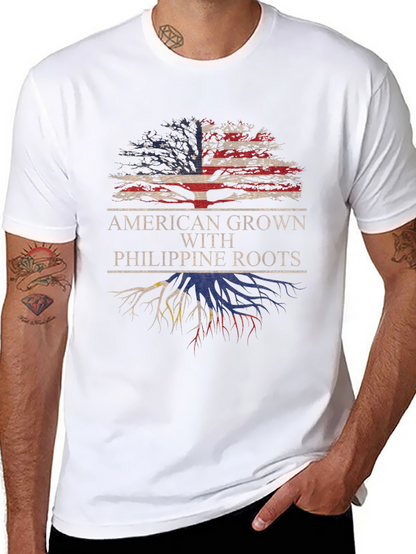 Camiseta American Grown With Philippine Roots