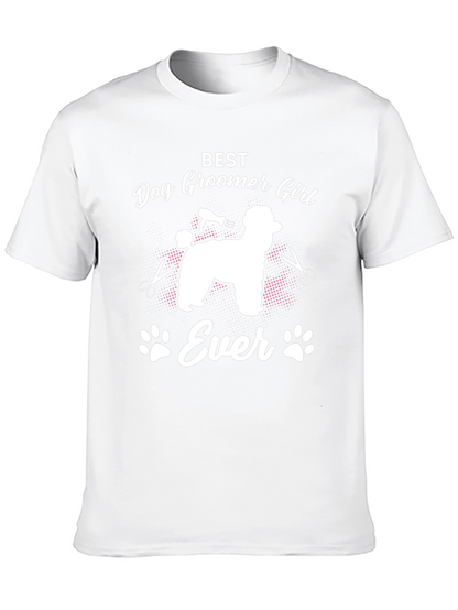 Camiseta Negra Best Dog Groomer Girl Ever