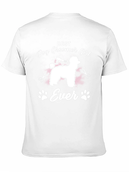 Camiseta Negra Best Dog Groomer Girl Ever