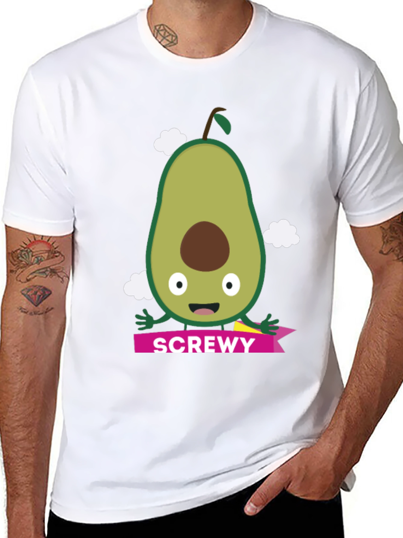 Camiseta Negra con Aguacate SCREWY