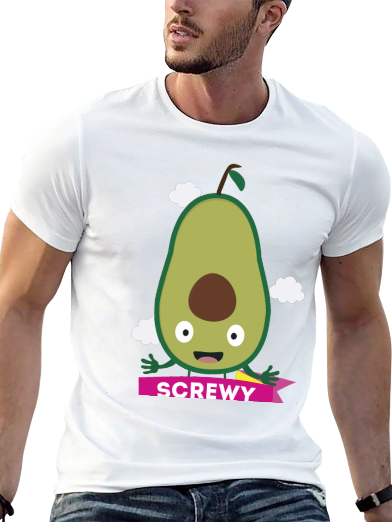 Camiseta Negra con Aguacate SCREWY