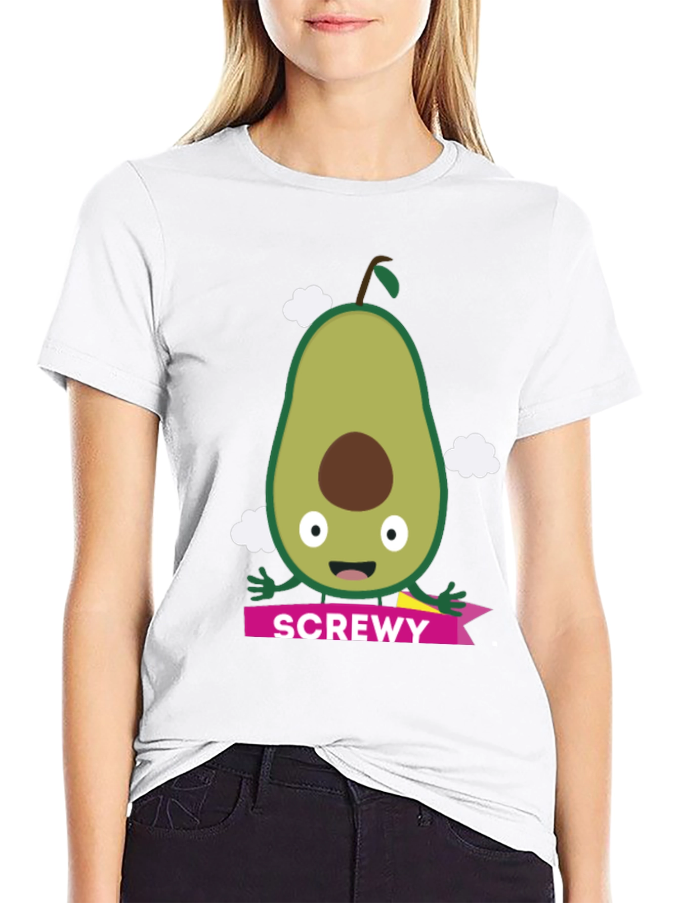 Camiseta Negra con Aguacate SCREWY