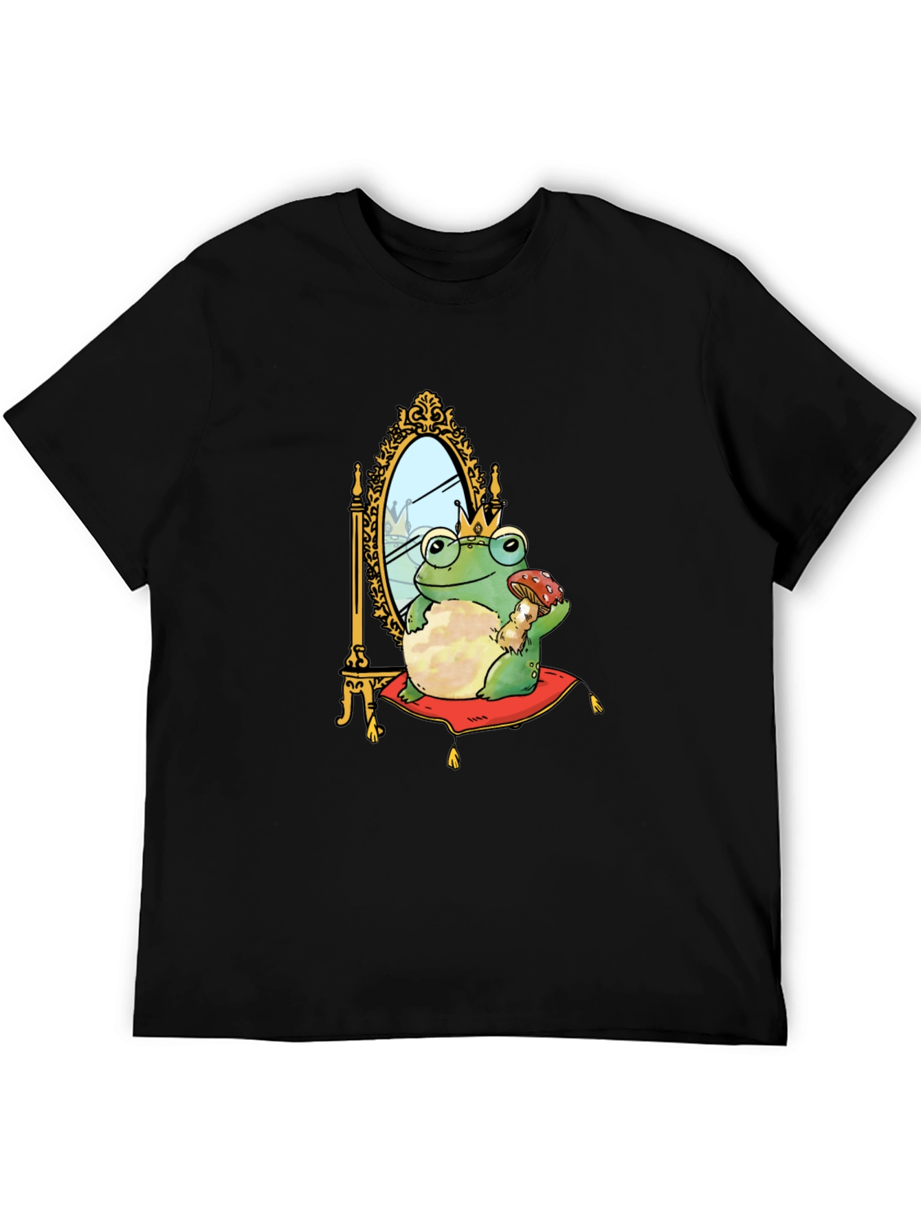Camiseta Hombre Rana Príncipe Corona Espejo