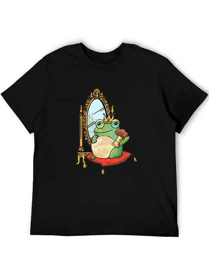 Camiseta Hombre Rana Príncipe Corona Espejo