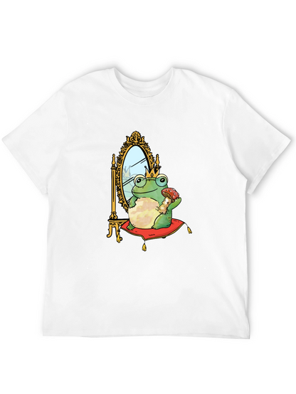 Camiseta Hombre Rana Príncipe Corona Espejo