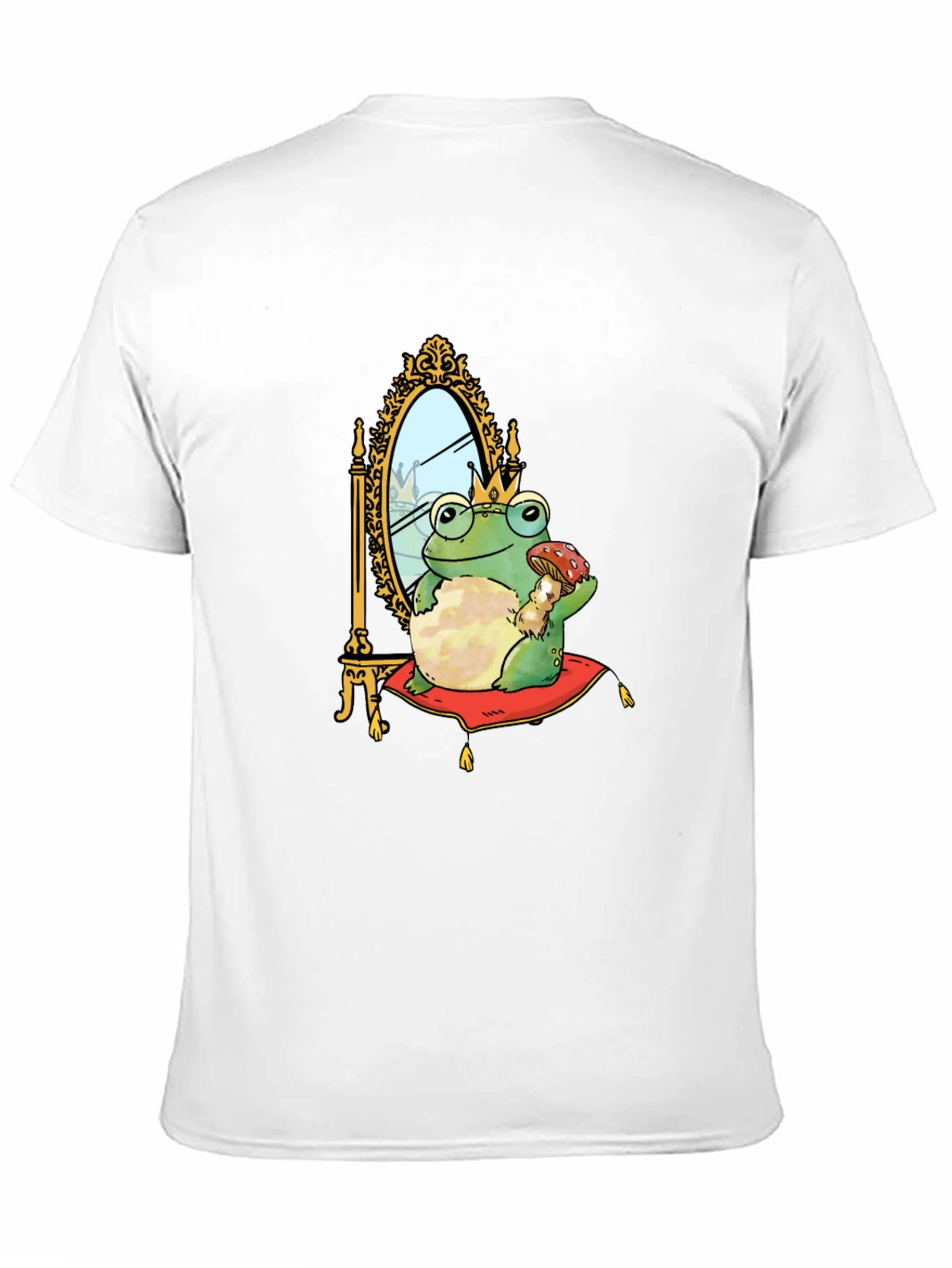 Camiseta Hombre Rana Príncipe Corona Espejo