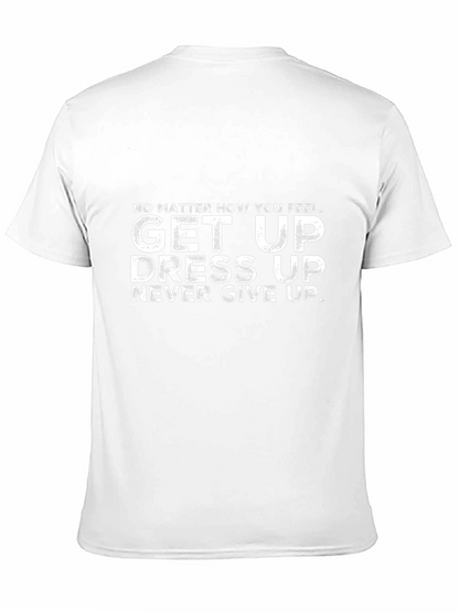 Camiseta Motivacional Negra: ¡Levántate Vístete No te Rindas!