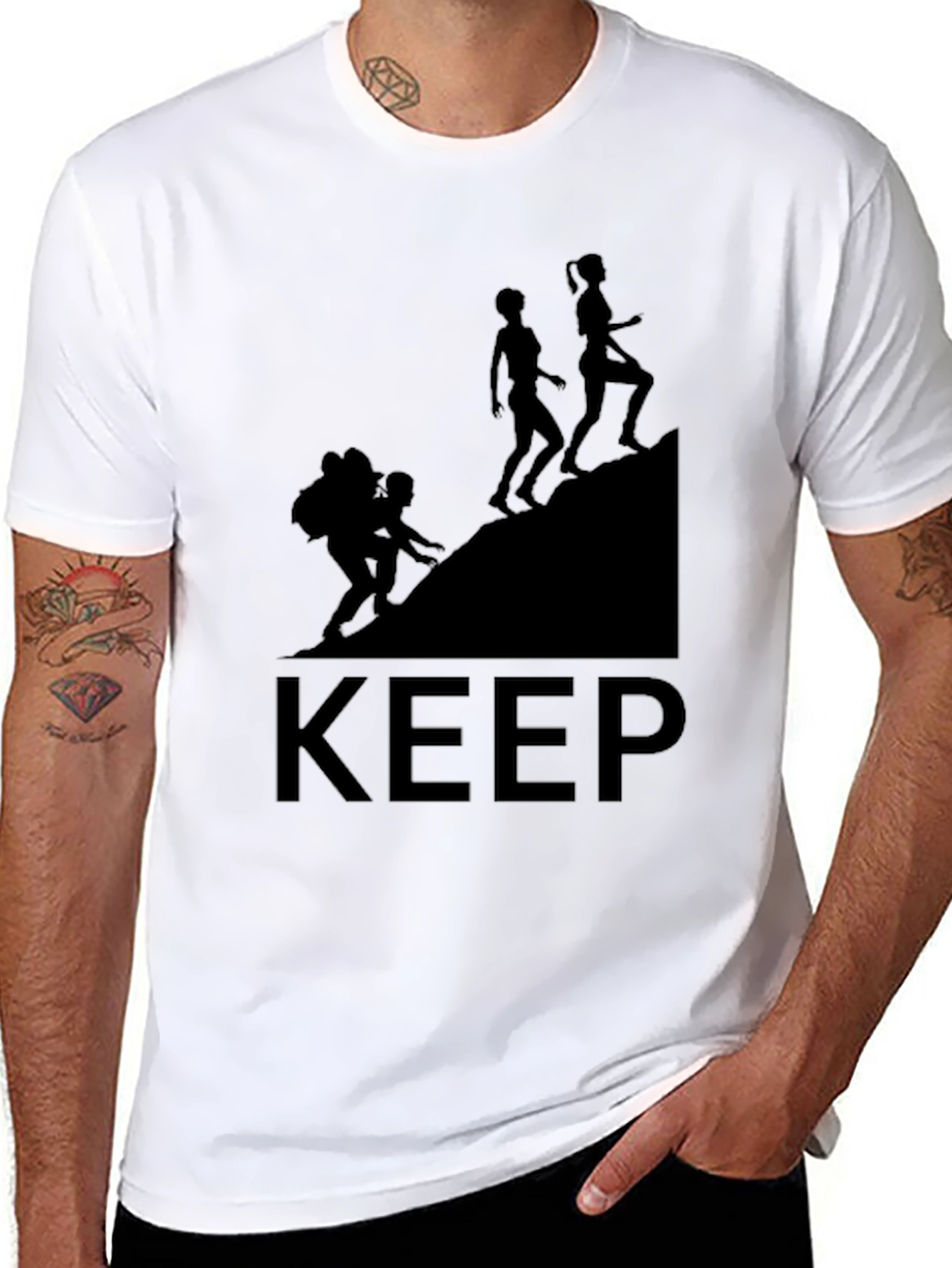 Camiseta Negra Keep Climbing