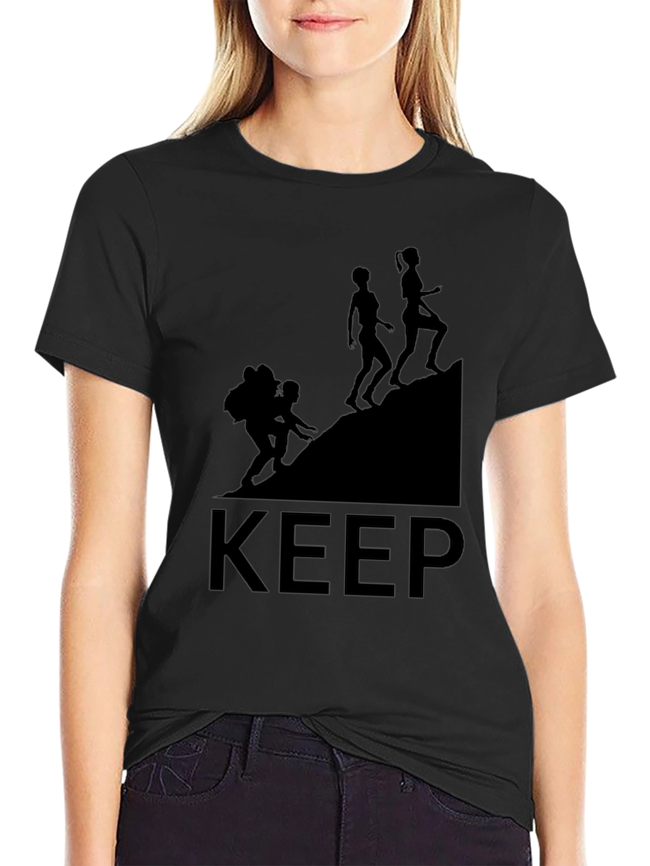Camiseta Negra Keep Climbing