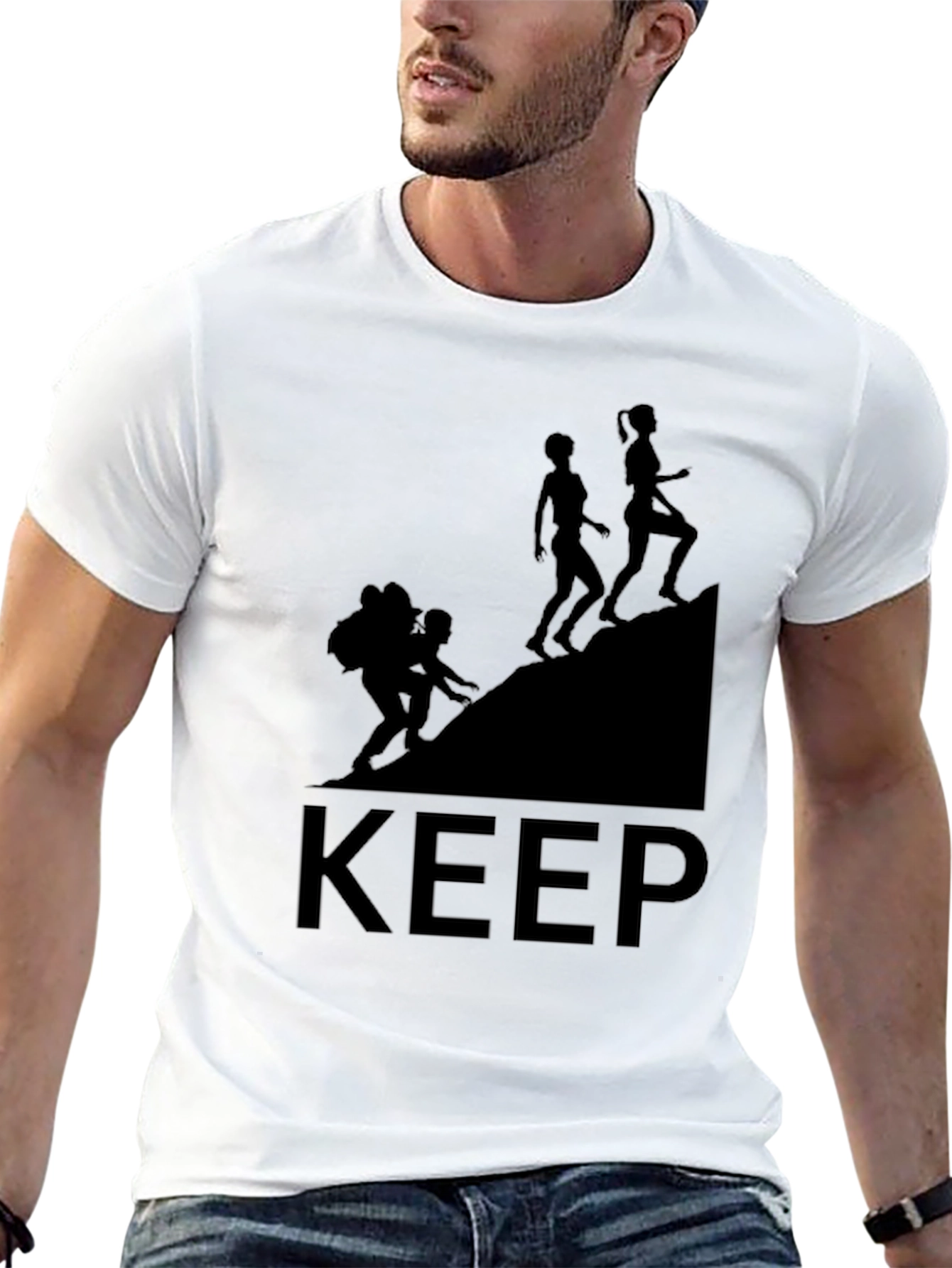 Camiseta Negra Keep Climbing