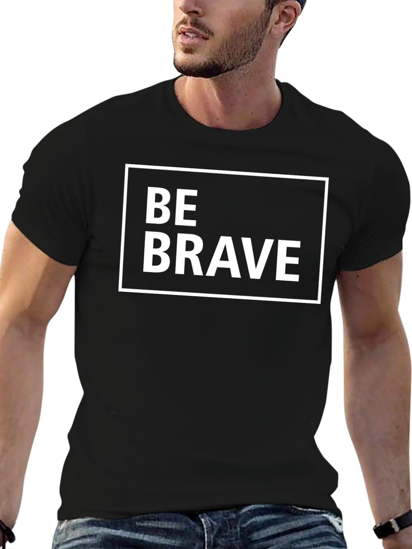 Camiseta Negra Be Brave para Hombre