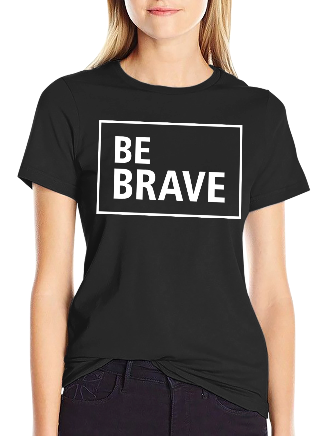 Camiseta Negra Be Brave para Hombre