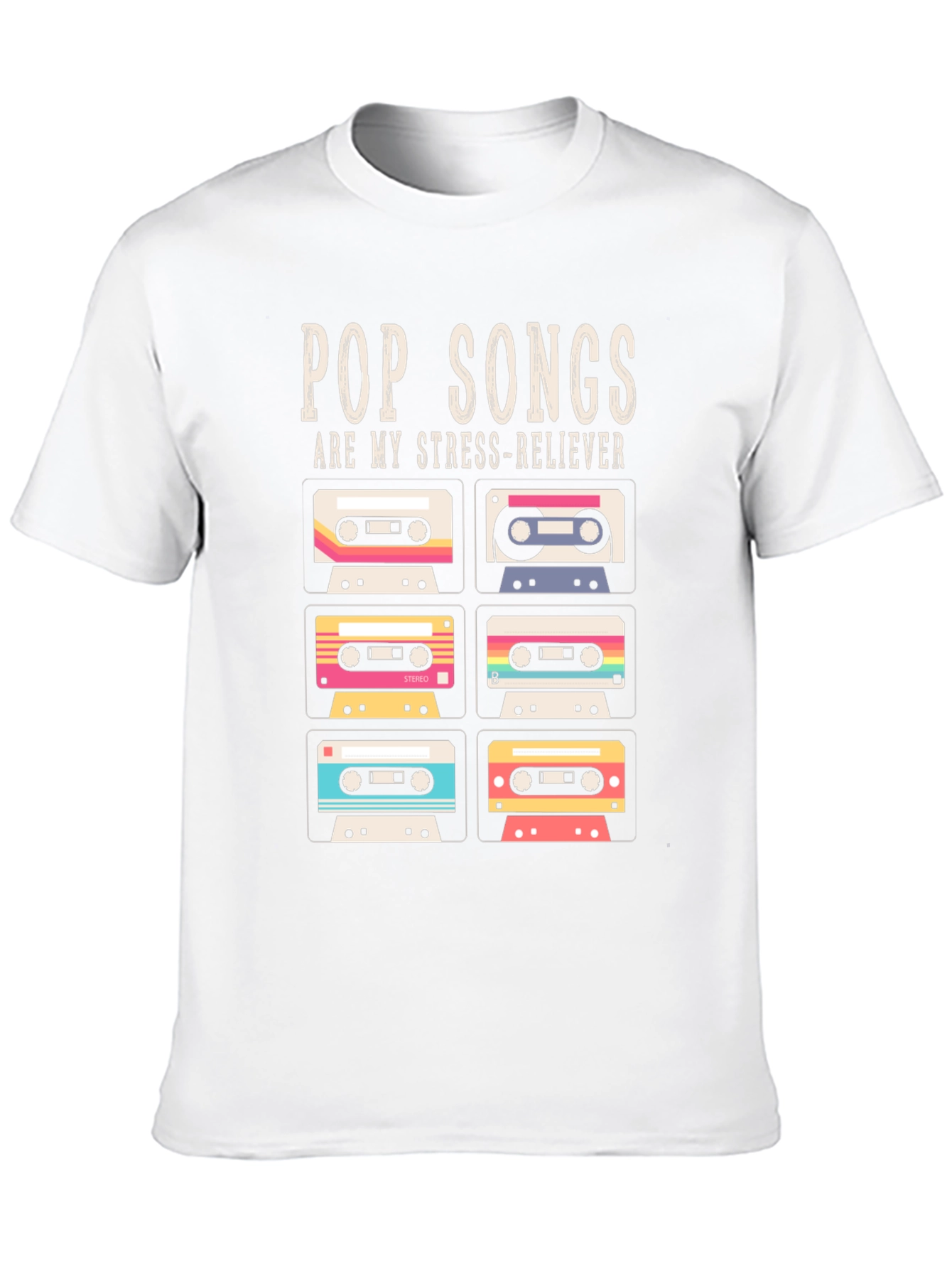 Camiseta Retro Pop Songs Stress-Reliever