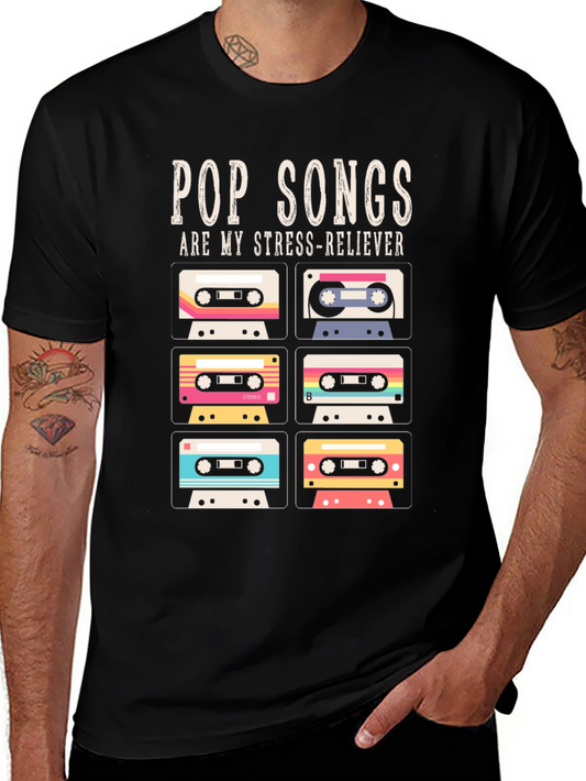 Camiseta Retro Pop Songs Stress-Reliever