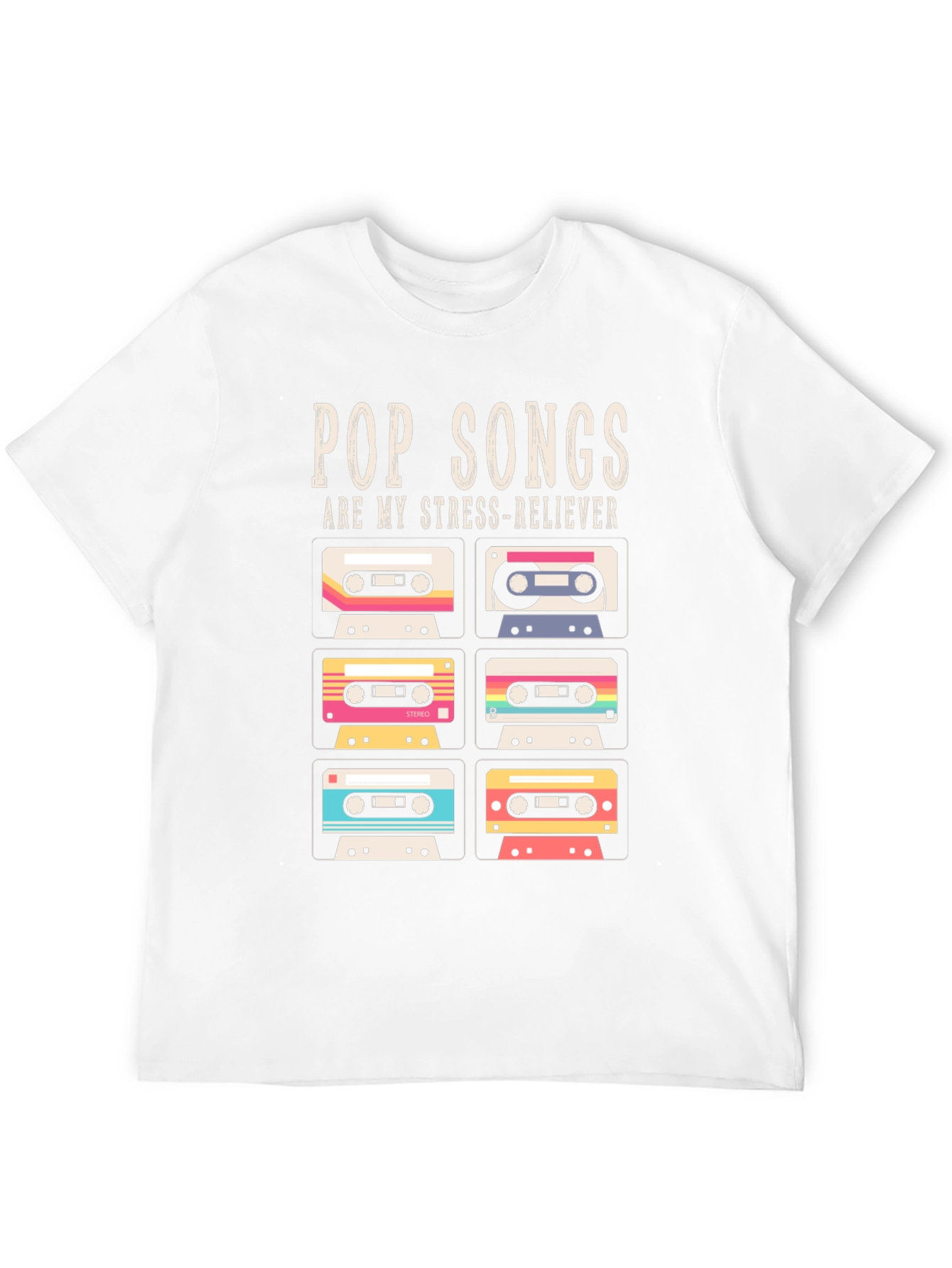Camiseta Retro Pop Songs Stress-Reliever