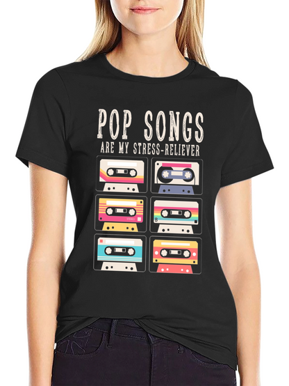 Camiseta Retro Pop Songs Stress-Reliever