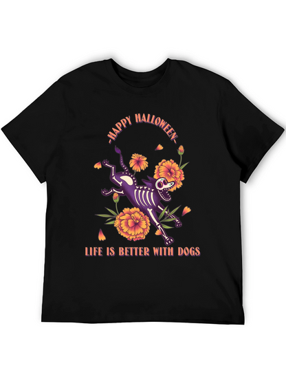 Camiseta Halloween Life is Better With Dogs