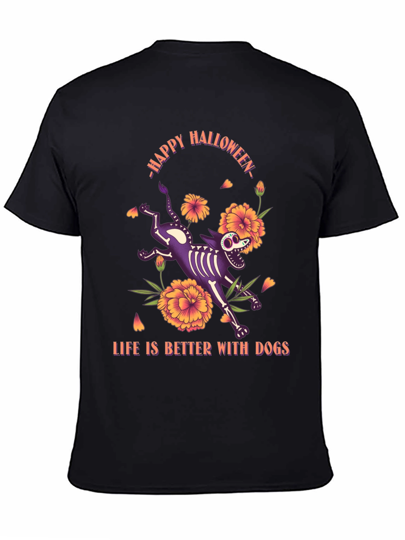 Camiseta Halloween Life is Better With Dogs