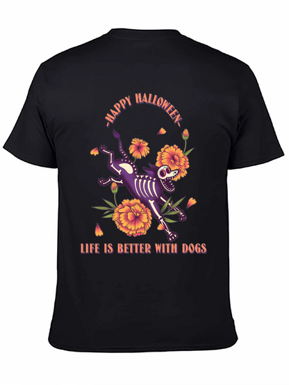 Camiseta Halloween Life is Better With Dogs