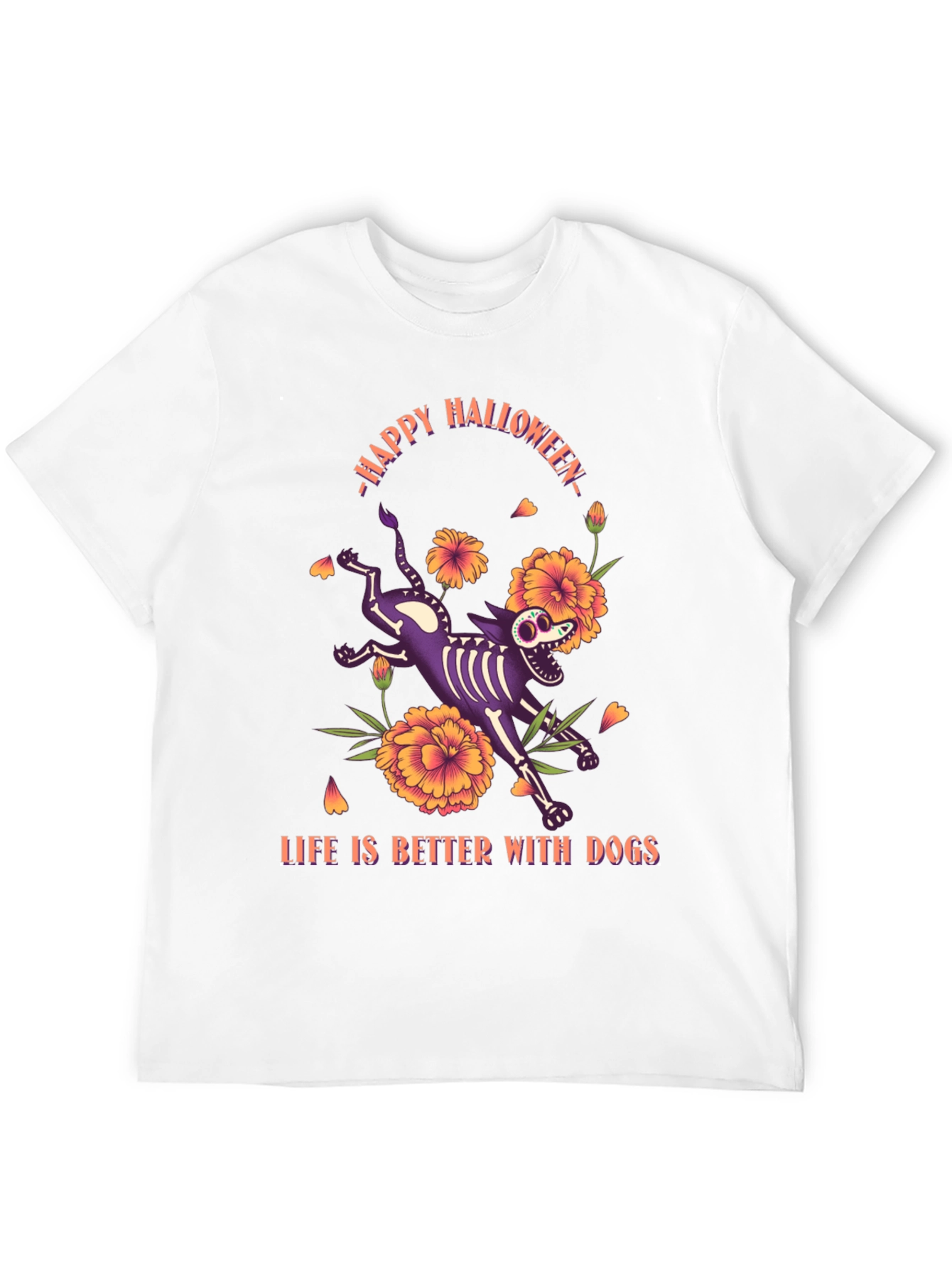 Camiseta Halloween Life is Better With Dogs