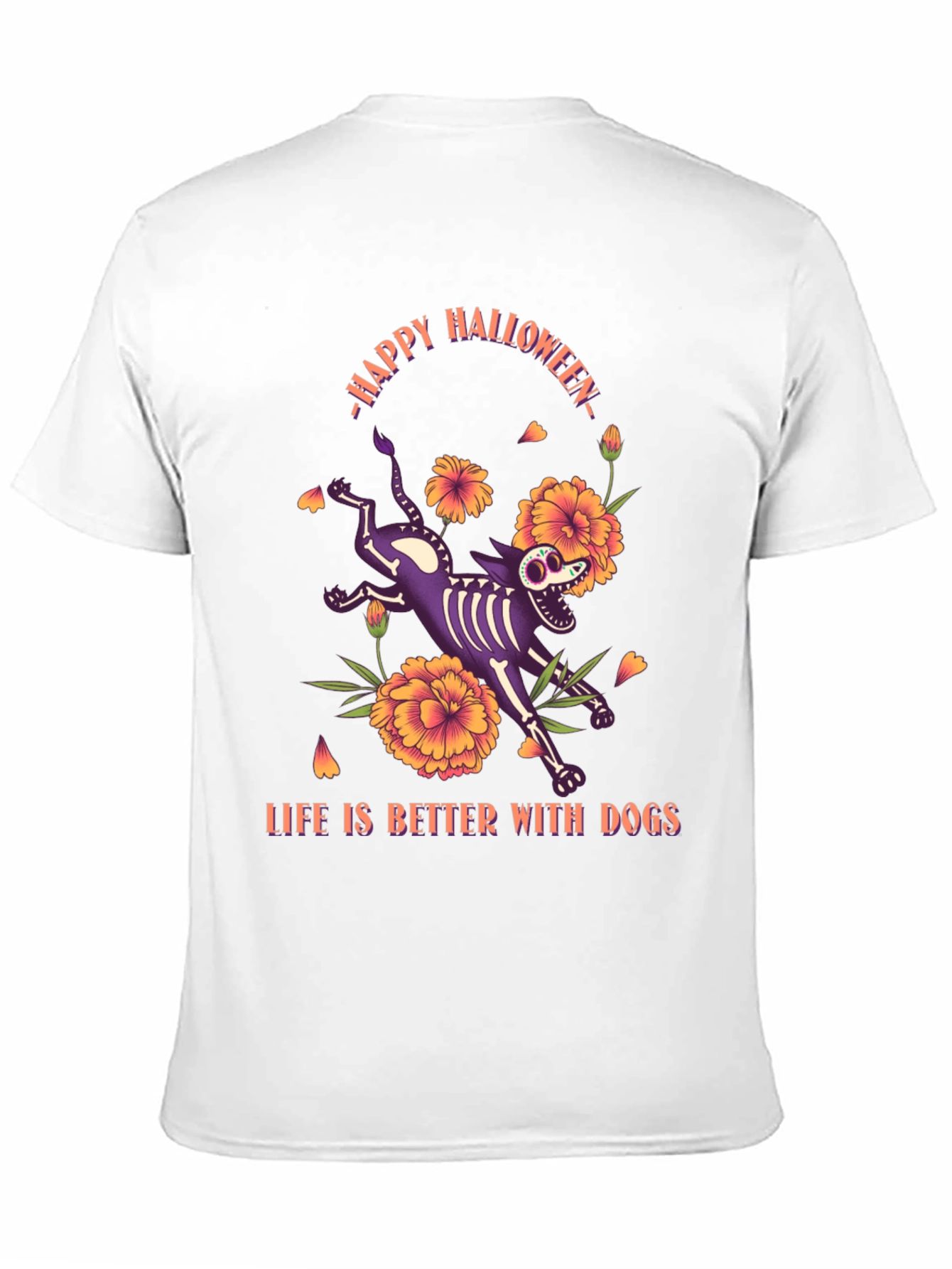 Camiseta Halloween Life is Better With Dogs