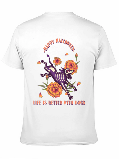 Camiseta Halloween Life is Better With Dogs
