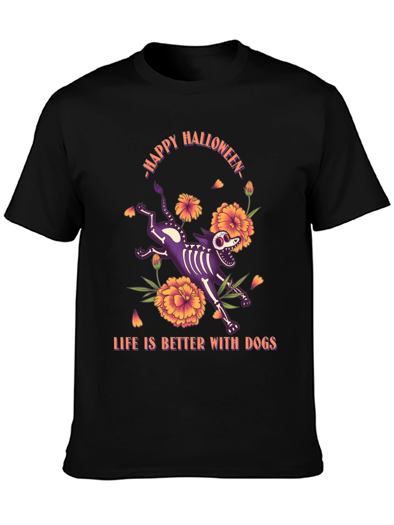 Camiseta Halloween Life is Better With Dogs