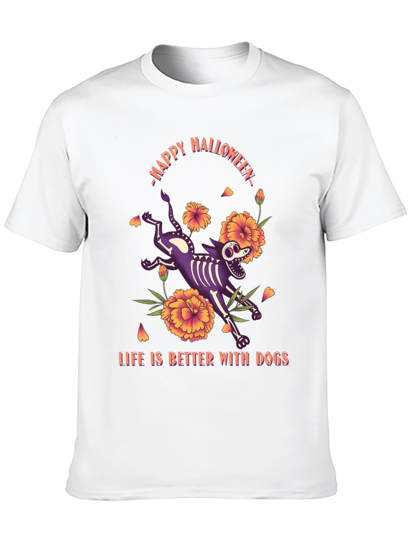 Camiseta Halloween Life is Better With Dogs