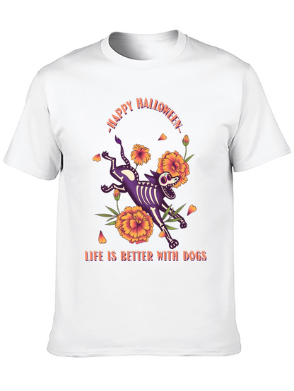 Camiseta Halloween Life is Better With Dogs