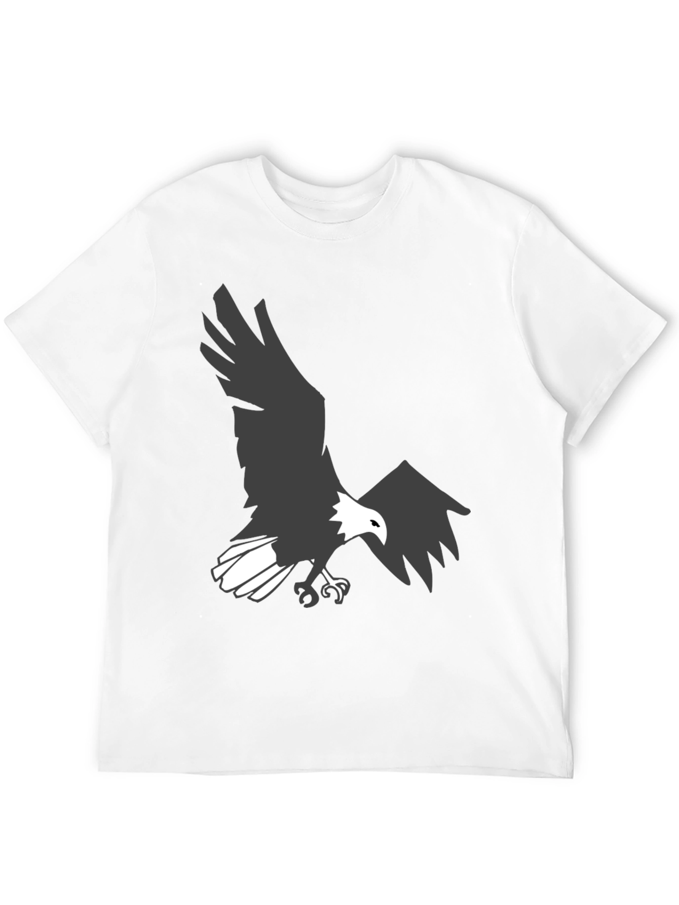 Camiseta Negra con Águila Imponente para Hombre