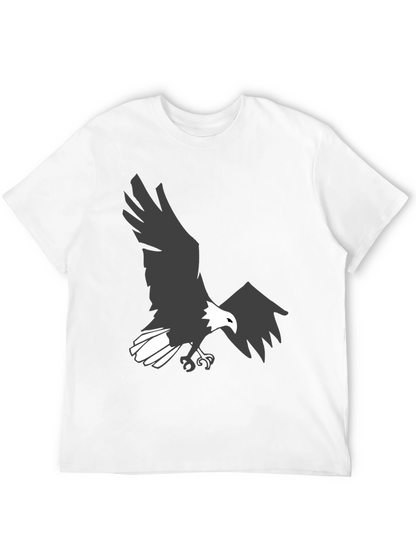 Camiseta Negra con Águila Imponente para Hombre