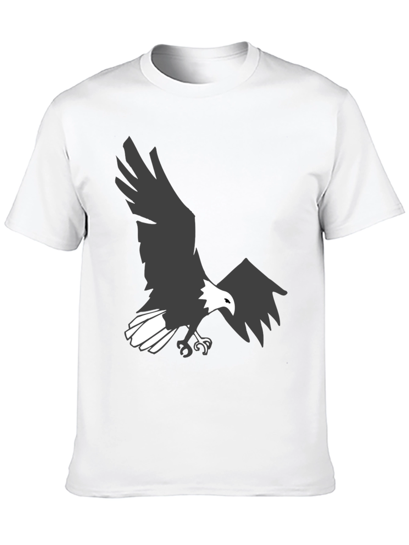 Camiseta Negra con Águila Imponente para Hombre