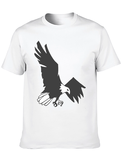 Camiseta Negra con Águila Imponente para Hombre