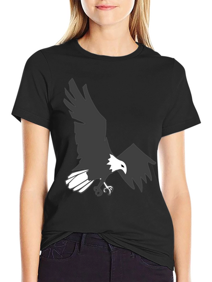 Camiseta Negra con Águila Imponente para Hombre