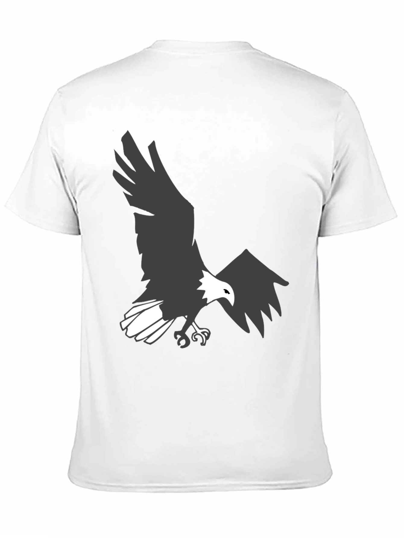 Camiseta Negra con Águila Imponente para Hombre