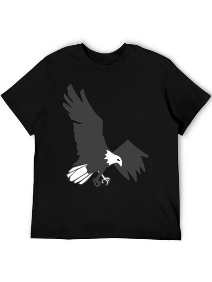 Camiseta Negra con Águila Imponente para Hombre