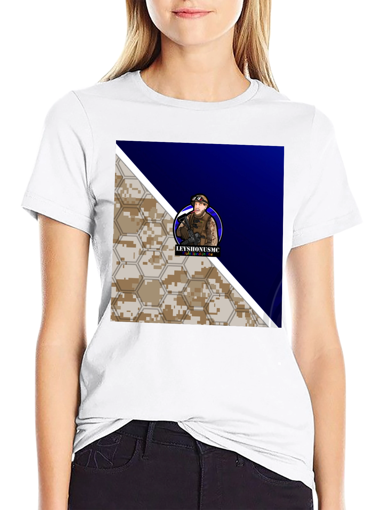 Camiseta Hombre Diseño Militar Leyshonusmc