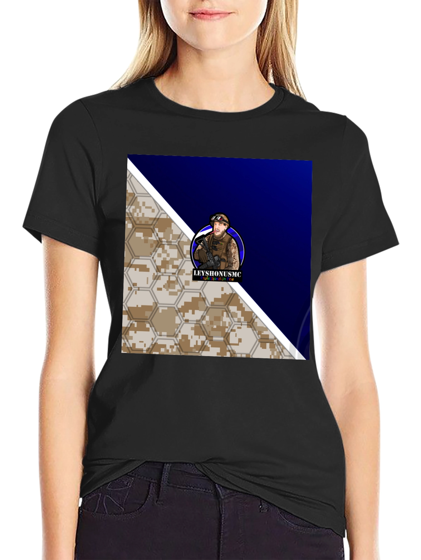 Camiseta Hombre Diseño Militar Leyshonusmc