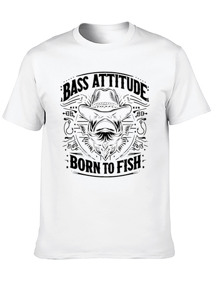 Camiseta Negra Bass Attitude: Born to Fish