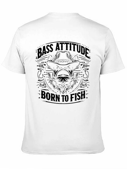 Camiseta Negra Bass Attitude: Born to Fish