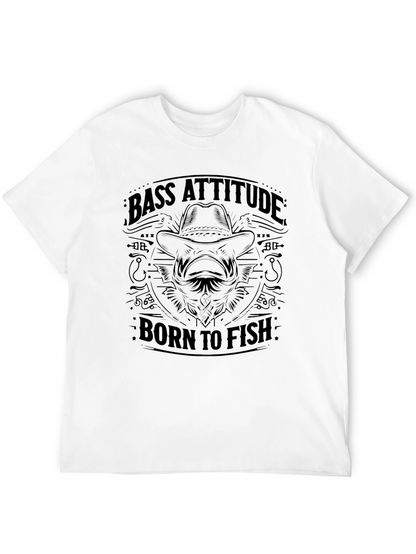 Camiseta Negra Bass Attitude: Born to Fish