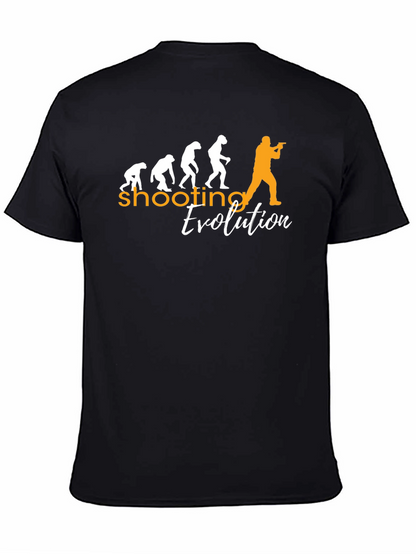Camiseta Negra con Diseño de Evolución del Tiro