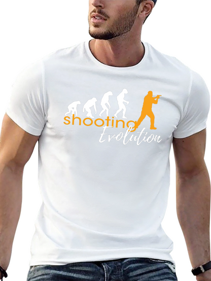 Camiseta Negra con Diseño de Evolución del Tiro