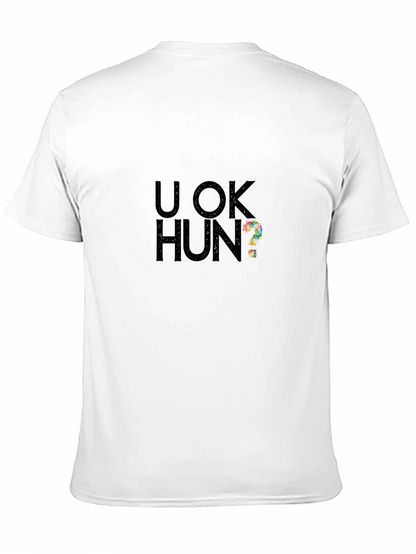 Camiseta Negra U OK Hun? Casual y Moderna