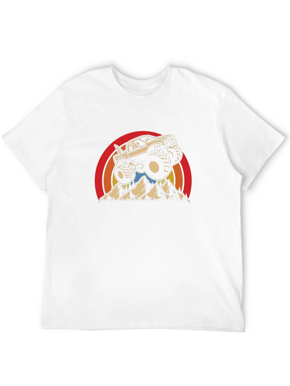 Camiseta Negra con Diseño de Camioneta Monstruo Retro