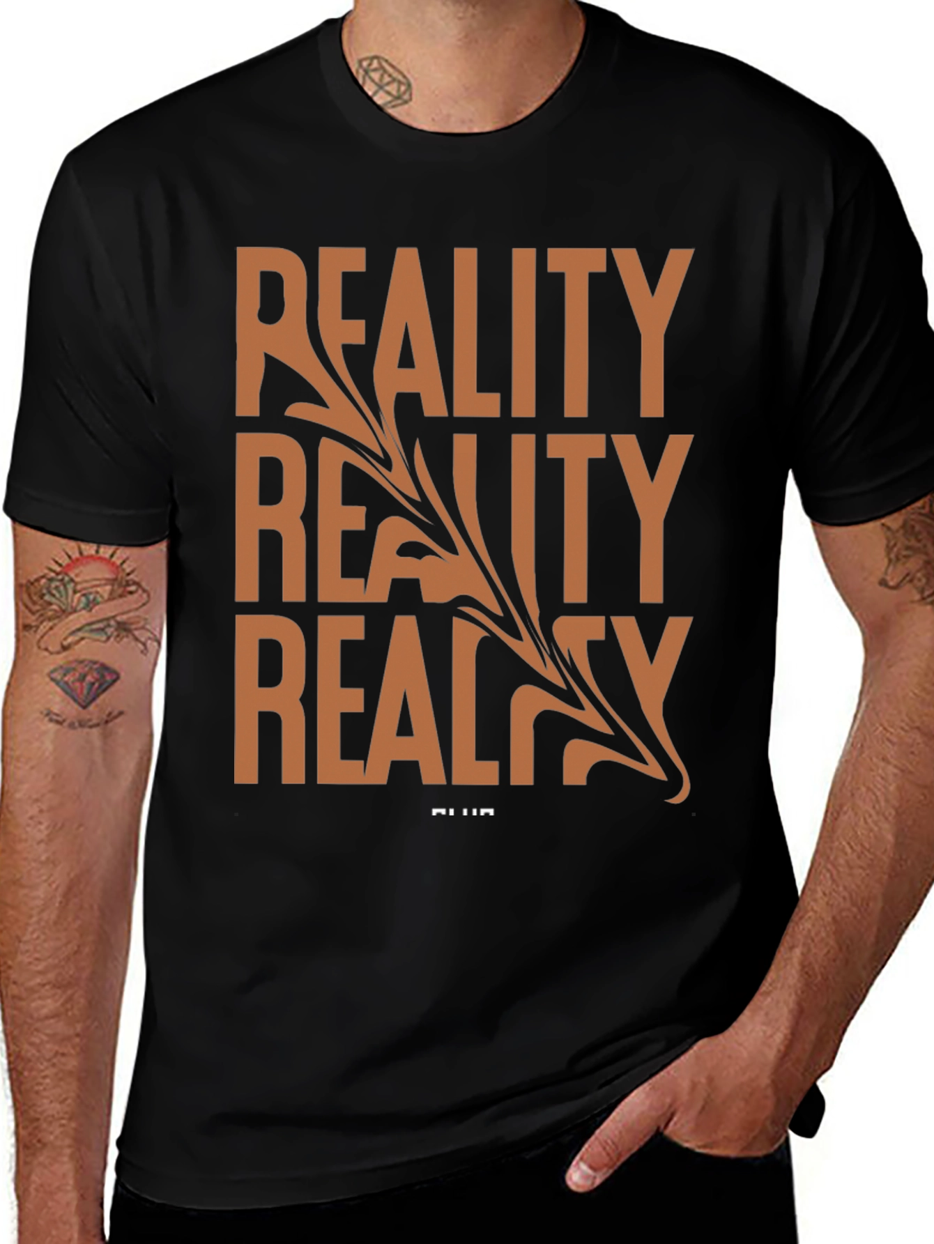 Camiseta Negra Hombre Reality