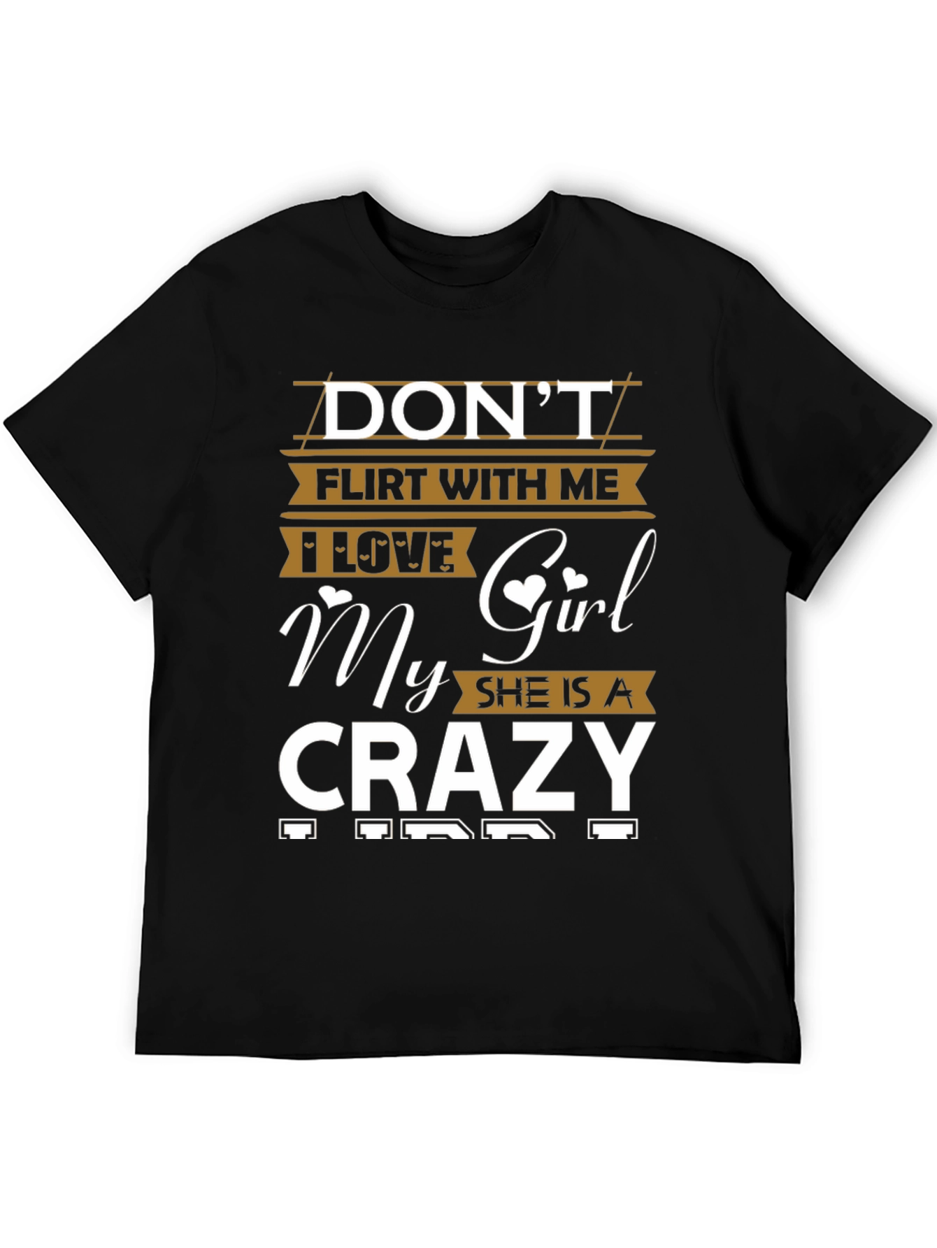 Camiseta Divertida No Flirtees Amo a Mi Chica Loca