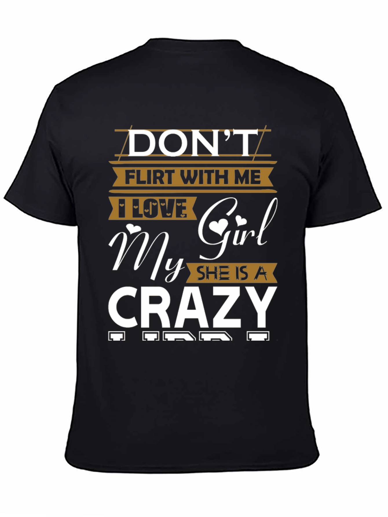 Camiseta Divertida No Flirtees Amo a Mi Chica Loca